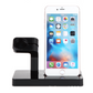 Compatible with Apple, Compatible with Apple , 2 In 1 Charging Dock Station Desktop Cradle Phone Stand for iPhone X 8 7 Plus 6S 5 5S SE for Iphone Watch I II III Charger Holder